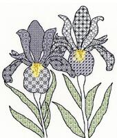 XBW5 Набір для вишивання хрестом Blackwork Irises "Іриси" Bothy Threads | інтернет-магазин 'Елена-Рукоделие'
