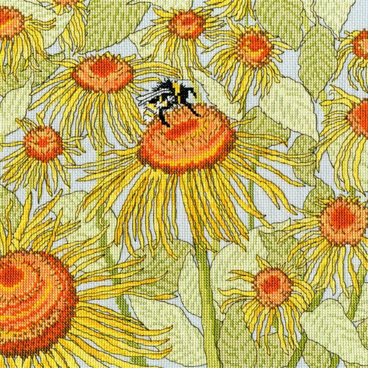 xfy2 набор для вышивания крестом sunflower garden "сад подсолнечника" bothy threads | интернет-магазин Елена-Рукоделие