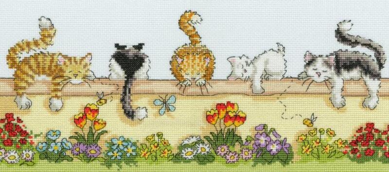 xgr1 набор для вышивания крестом lazy cats "ленивые кошки" bothy threads | интернет-магазин Елена-Рукоделие