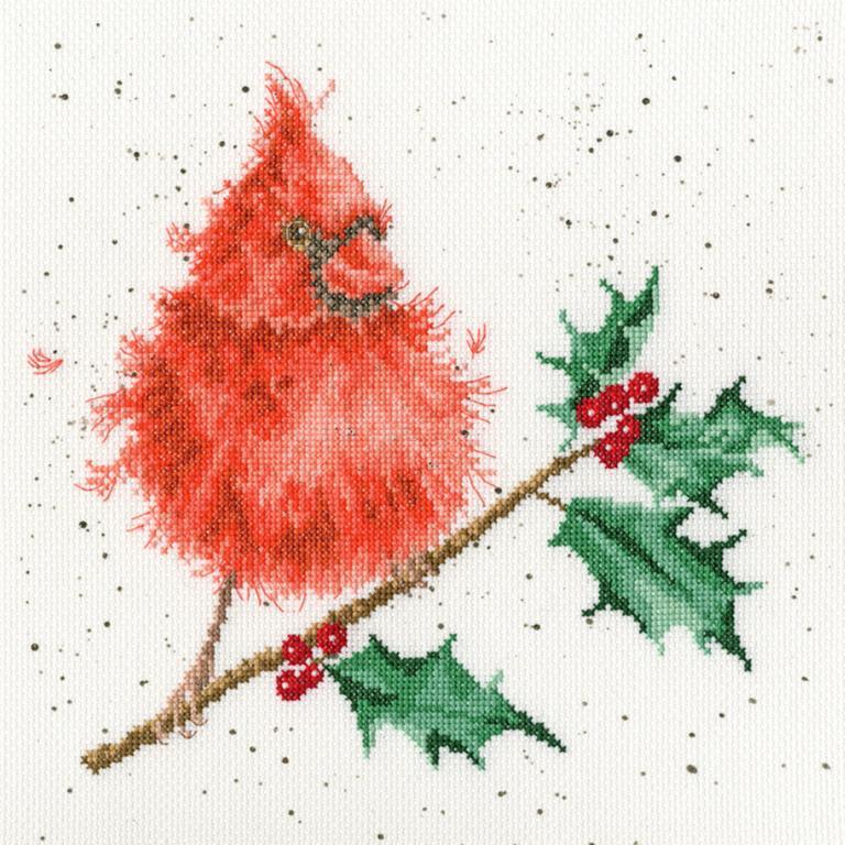 xhd67 набор для вышивания крестом festive feathers "праздничные перья" bothy threads | интернет-магазин Елена-Рукоделие