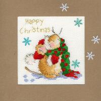 фото xmas18 набор для вышивания крестом (рождественская открытка) counting snowflakes " подсчет снежинок" bothy threads