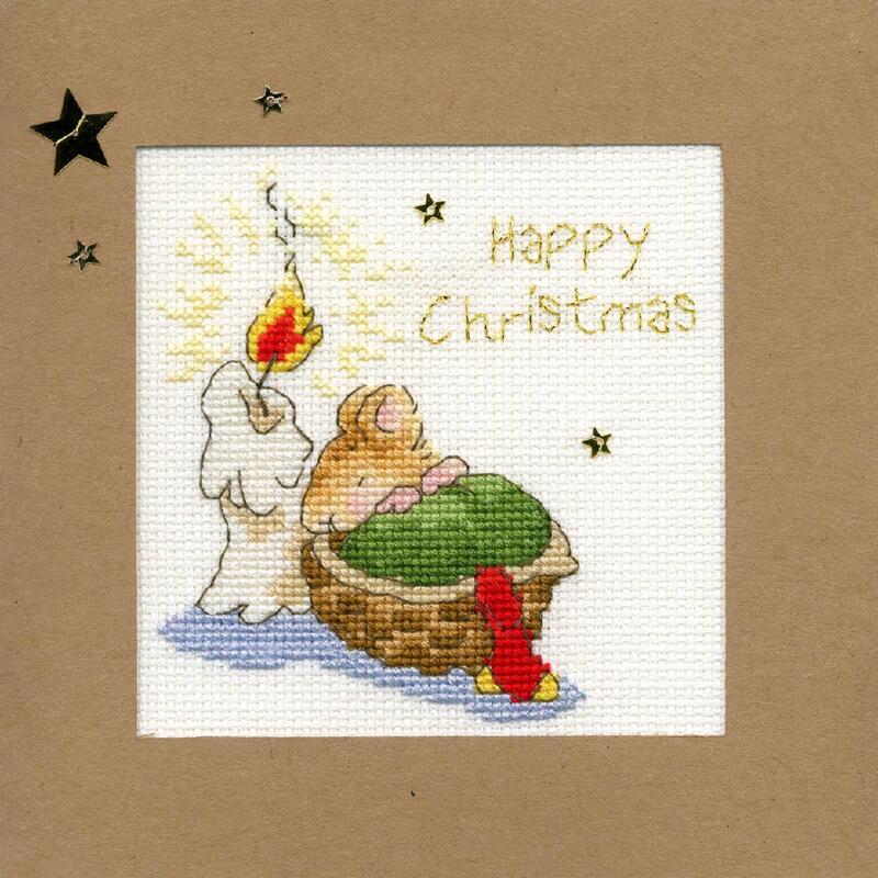 xmas19 набор для вышивания крестом (рождественская открытка) first christmas "первое рождество" bothy threads | интернет-магазин Елена-Рукоделие