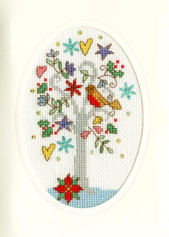 xmas22 набор для вышивания крестом (рождественская открытка) winter wishes "зимові побажання" bothy threads | интернет-магазин Елена-Рукоделие