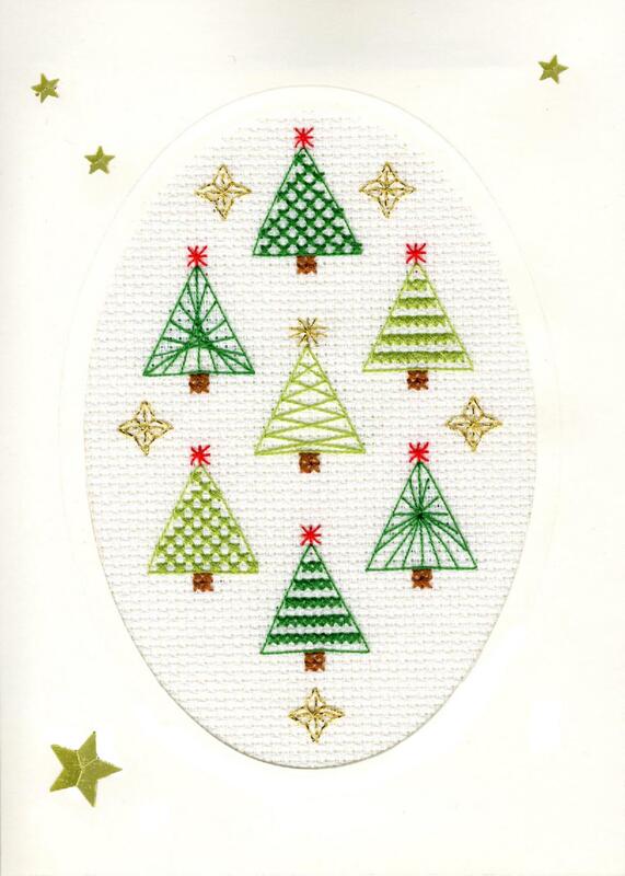 XMAS23 Набір для вишивання хрестом (різдвяна листівка) Christmas Forest "Різдвяний ліс" Bothy Threads | інтернет-магазин 'Елена-Рукоделие'