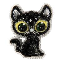 фото БП-330 Набір для виготовлення брошки Crystal Art "Чорний кіт"