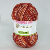 фото пряжа для шкарпеток lady yarn comfy помаранчева