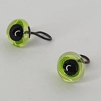 фото глазки для игрушек пришивные preciosa стекло, зеленые, 6 мм