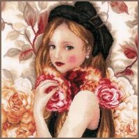 pn-0186060 набор для вышивки крестом lanarte i hold roses "я держу розы" | интернет-магазин Елена-Рукоделие