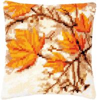 pn-0188576 набор для вышивания крестом (подушка) vervaco autumn leaves "осенние листья" | интернет-магазин Елена-Рукоделие