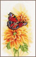 фото pn-0190703 набор для вышивки крестом lanarte fluttering butterfly "порхающая бабочка"