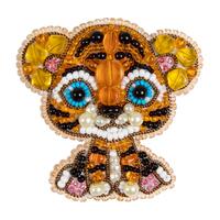фото бп-335 набор для изготовления броши crystal art "тигрёнок"