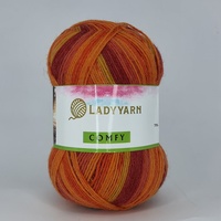 носочна пряжа lady yarn comfy яркий оранж | интернет-магазин Елена-Рукоделие