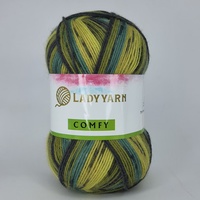 фото носочна пряжа lady yarn comfy хакі