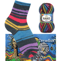 пряжа шкарпетки nako boho concept 82455 dreadlux | интернет-магазин Елена-Рукоделие