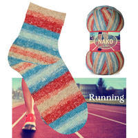 пряжа шкарпетки nako boho concept 32452 running | интернет-магазин Елена-Рукоделие
