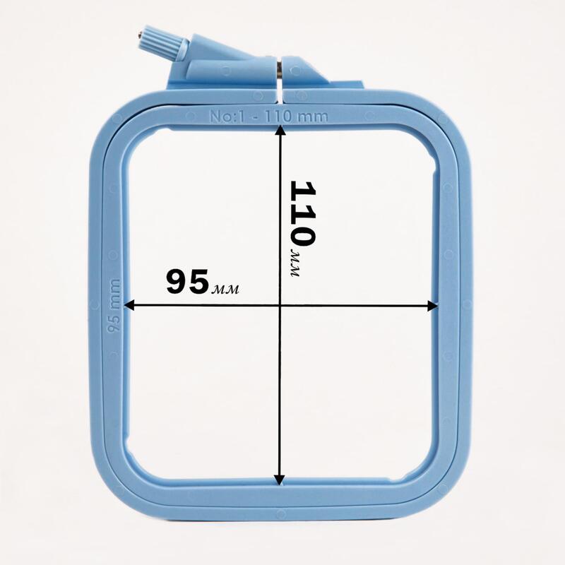 170-11 пяльцы-рамка квадрат (пластиковые) 110*95мм nurge (голубые) | интернет-магазин Елена-Рукоделие