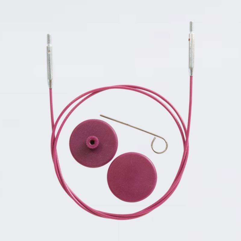 10664 Фіксований кабель із  нейлоновим покриттям KnitPro, 80 см | інтернет-магазин 'Елена-Рукоделие'