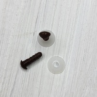 ніс для іграшок гладкий, німеччина, 6 мм коричневий | интернет-магазин Елена-Рукоделие