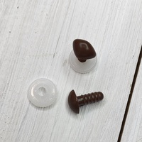 фото ніс для іграшок гладкий, німеччина, 12 мм коричневий