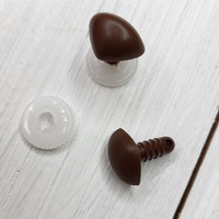 ніс для іграшок гладкий, німеччина, 15 мм коричневий | интернет-магазин Елена-Рукоделие