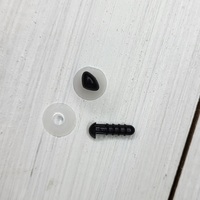 ніс для іграшок гладкий, німеччина, 6 мм чорний | интернет-магазин Елена-Рукоделие