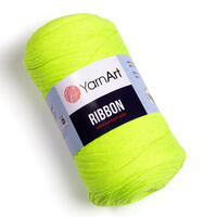 yarnart ribbon / ярнарт ріббон 801 салатовий неон | интернет-магазин Елена-Рукоделие