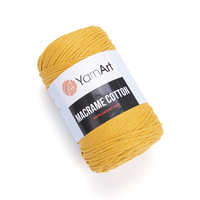 yarnart macrame cotton / арнарт макраме коттон 796 жовтий | интернет-магазин Елена-Рукоделие