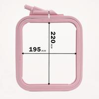 170-13 П'яльці-рамка квадрат (пластикові) 220*195мм Nurge (рожеві) | інтернет-магазин 'Елена-Рукоделие'