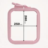 170-14 П'яльці-рамка квадрат (пластикові) 250*280мм Nurge (рожеві) | інтернет-магазин 'Елена-Рукоделие'