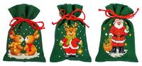 PN-0152334 Набір для вишивання хрестом (мішечки для саше) Vervaco "Різдвяний набір" | інтернет-магазин 'Елена-Рукоделие'