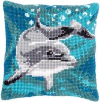 фото pn-0186299 набір для вишивання хрестом (подушка) vervaco "дельфин"	