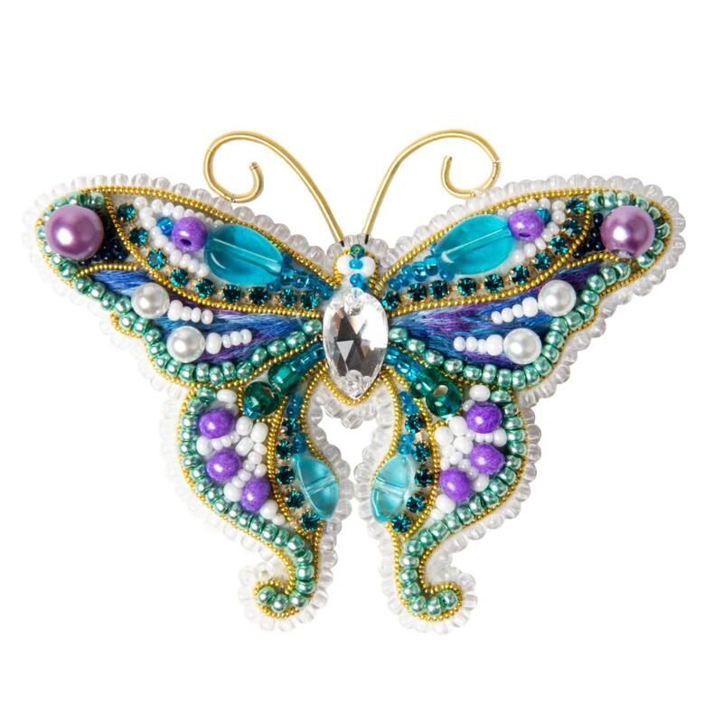 БП-344 Набір для виготовлення брошки Crystal Art "Метелик" | інтернет-магазин 'Елена-Рукоделие'