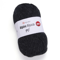 yarnart  alpine alpaca new/ ярнарт альпіна альпака нью 1439 чорний | интернет-магазин Елена-Рукоделие