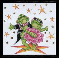2776 набір для вишивання танцюючі жаби design works | інтернет-магазин 'Елена-Рукоделие'