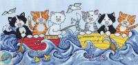 2858 набір для вишивання у морських кішок design works | інтернет-магазин 'Елена-Рукоделие'