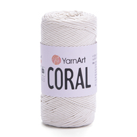фото пряжа yarnart coral / ярнарт корал 1919 молочний